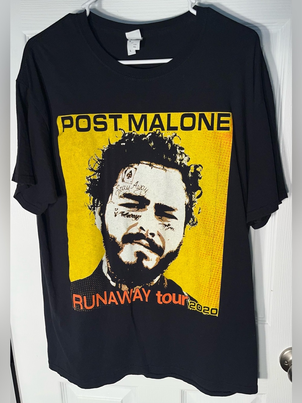 Post Malone Runaway Tour 2020 Short Sleeve T Tee Shirt Black Large Concert